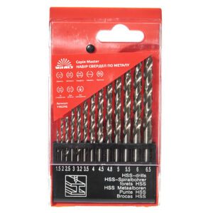 Набір свердл по металу HSS 4341 13 од. 1.5–6.5 мм Vitals Master