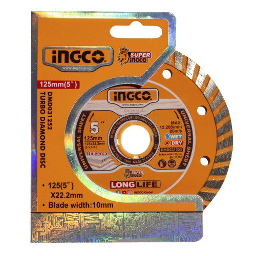 Диск алмазний турбохвиля 125x10x22,2 INGCO - Зображення 4