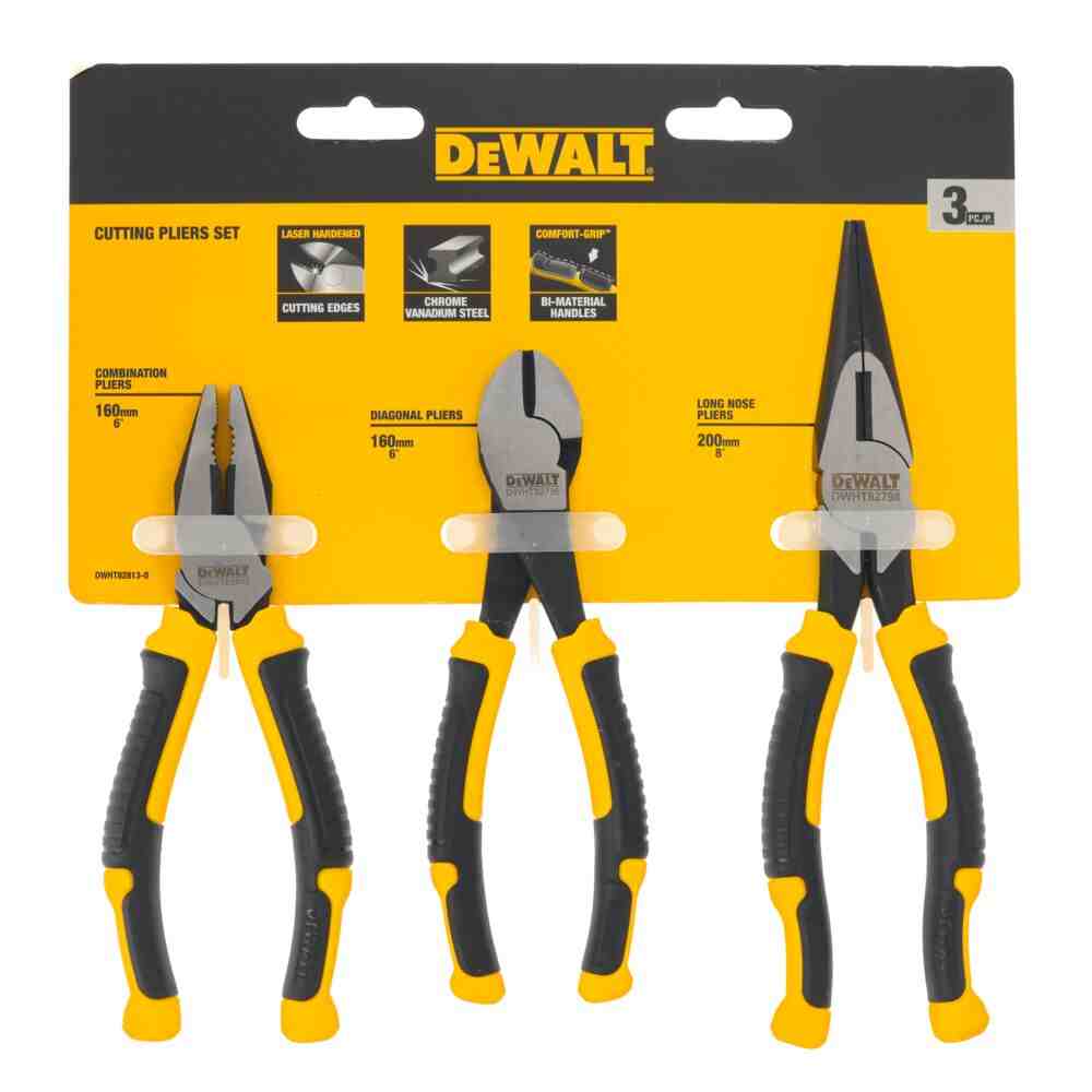 Набір з трьох шарнірно-губцевих інструментів LASER HARDENED DeWALT DWHT82813-0 - Зображення 2
